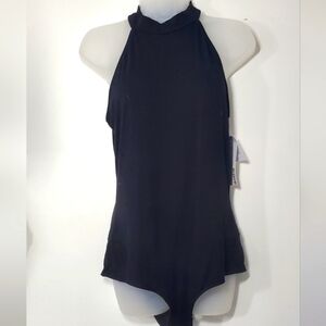 JustFab Black Halter Bodysuit